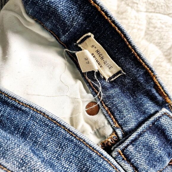 Madewell jeans high rise skinny 27 denim released distressed hem 4 - Picture 5 of 7
